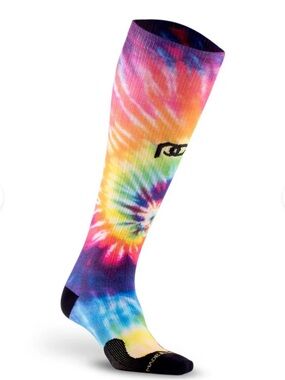 Tie-Dye Rainbow Women’s Shoe Case with Black Logo Accent